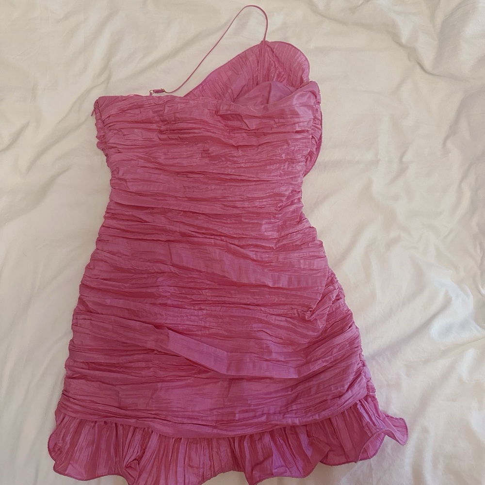 LoveShackFancy Pink Ruffled Mini Dress - Picture 5 of 5